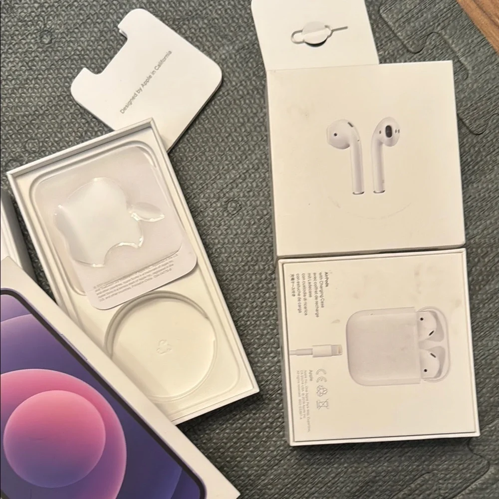 Apple iPhone 13 and 12- Pink Empty Box 2 AirPods boxes